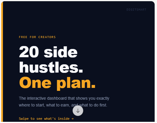 DigitSmart — 20 Side Hustles One Plan